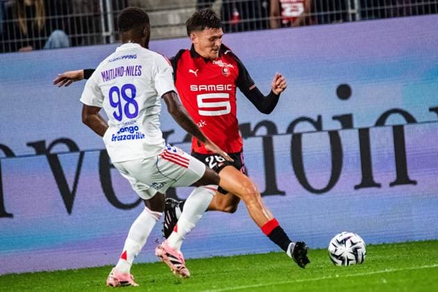 FOOTBALL : Stade Rennais vs Olympique Lyonnais - Ligue 1 - JournÃ e 4 - 14 09 2025 Quentin Merlin (Stade Rennais) RennesFrance  Copyright: xBaptistexAutissierx