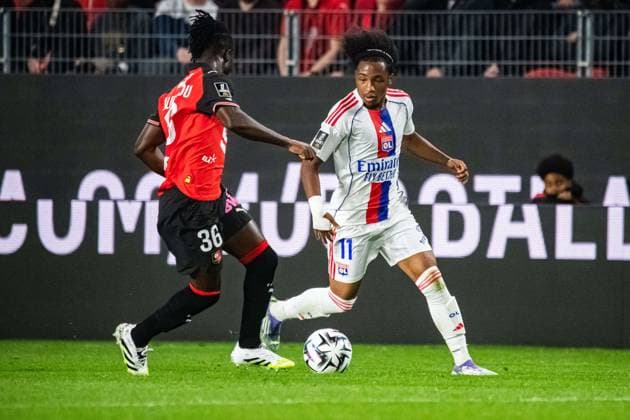 FOOTBALL : Stade Rennais vs Olympique Lyonnais - Ligue 1 - JournÃ e 4 - 14 09 2025 Malick Fofana (OL) RennesFrance  Copyright: xBaptistexAutissierx