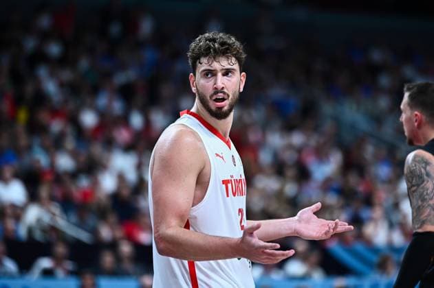 23 Alperen Sengun of Turkiye during the FIBA EuroBasket 2025 Final between Turkiye and Germany at Xiaomi Arena on September 14, 2025, in Riga, Latvia.  Copyright: xStefanosxKyriazis IPAxSportx xipa-agency.netx xx IPA_64868746 IPA_Agency_IPA64868746