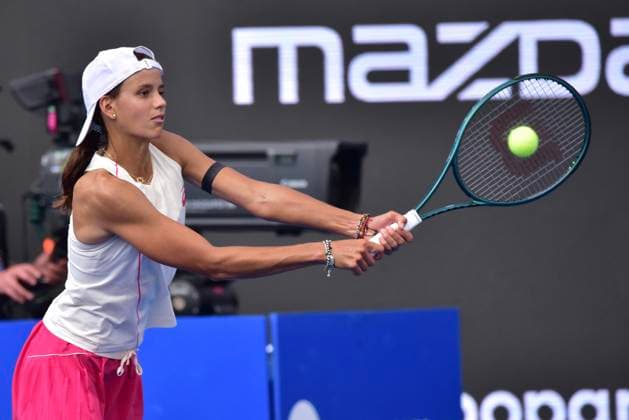 WTA, Tennis Damen GUADALAJARA OPEN WTA GUADALAJARA OPEN ARANGO VS JOVIC 14092025 GUADALAJARA, JALISCO. Action photo of Emiliana Arango of Colombia during day 7 the WTA Guadalajara Open, held at the Centro Panamericano de Tenis of Guadalajara, Jalisco, Mexico. Foto de accion de Emiliana Arango de Colombia, durante el dia 6 del WTA Guadalajara Open, celebrado en el Centro Panamericano de Tenis de Guadalajara, Jalisco, Mexico PHOTO BY IMAGENSHOP AGENCIA FOTOGRAFICA GUADALAJARA JALISCO MEXICO Copyright: xIMAGENSHOPxAGENCIAxFOTOGRAFICAx