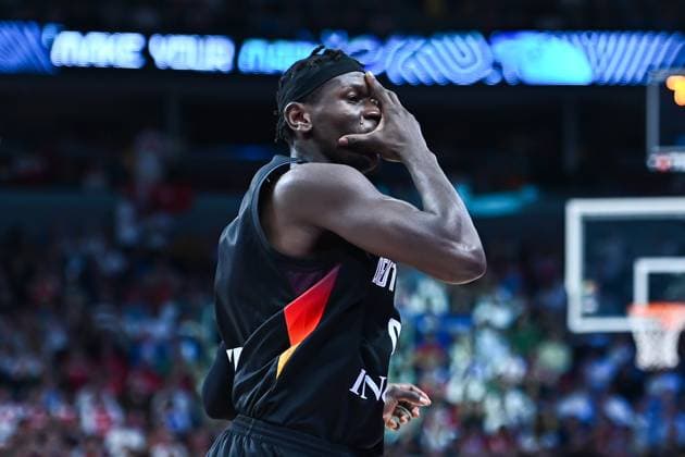 September 14, 2025, Riga, Riga, Latvia: 0 ISAAC BONGA of Germany in action during the FIBA EuroBasket 2025 Final between ToÂ¼rkiye and Germany at Xiaomi Arena on September 14, 2025, in Riga, Latvia. Riga Latvia - ZUMAk160 20250914_zip_k160_077 Copyright: xStefanosxKyriazisx