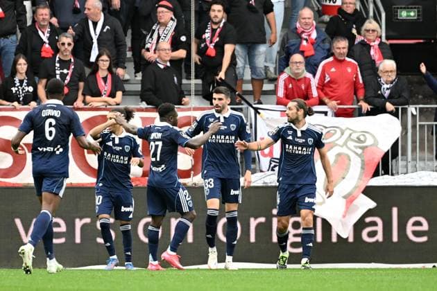 Stade Brestois 29 v Paris FC - Ligue 1 McDonald s 2025 2026 33 Pierre LEES MELOU (pfc) - 04 Vincent MARCHETTI (pfc) during the Ligue 1 McDonald s match between Brest and Paris at Stade Francis Le Ble on September 14, 2025 in Brest, France. Brest France  Copyright: xFEPx 776348128