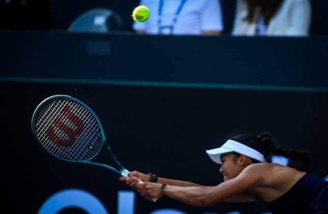 WTA, Tennis Damen 250 SP OPEN SaO PAULO, SP - 14.09.2025: WTA 250 SP OPEN - The first edition of the SP Open, a WTA 250 series tournament played on hard courts, will take place at Villa-Lobos Park, in the west zone of Sao Paulo. The event marks Sao Paulo& 39;s return to the official WTA calendar after 25 years and is the largest women& 39;s tournament in Brazil since 2016. In addition to the sporting competitions with 32 players in the singles and 16 doubles. In the photo, tennis player Rakotomanga Rajaonah (FRA) during a SP Open match against tennis player Janice Tjen (INA) this Sunday (14). (Photo: Aloisio Mauricio Fotoarena) x2807512x  AloisioxMauricio
