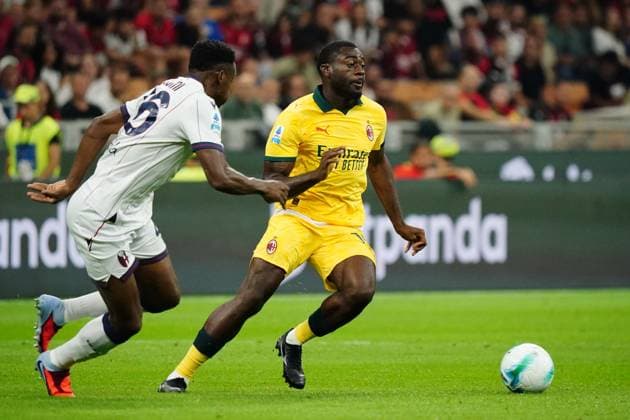 AC Milan v Bologna FC 1909 - Serie A Youssouf Fofana (AC Milan) participates in the Italian championship Serie A football match between AC Milan and Bologna FC at San Siro stadium in Milan, Italy, on September 14, 2025. Milan Italy Italy  Copyright: xLucaxRossinix originalFilename:rossini-acmilanv250914_npmQx.jpg