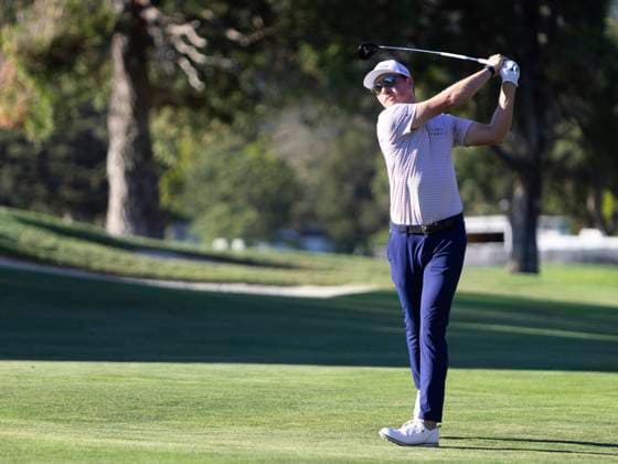 September 14, 2025, Napa, California, United States: NAPA, CA - SEPTEMBER 14: Ben Griffin of the United States hits an approach shot on hole 18 during the Procore Championship 2025 - Final Round at Silverado Resort on September 14, 2025 in Napa, California. Procore Championship 2025- Final Round  - ZUMAt139 20250914_aaa_t139_165 Copyright: xAlxChang IsixPhotosx