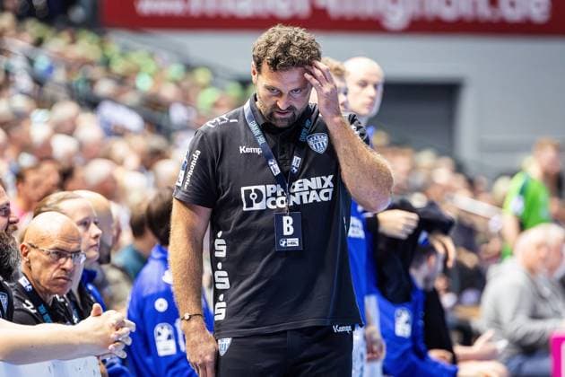 14.09.2025, xovx, Handball Daikin Handball Bundesliga, HSG Wetzlar - TBV Lemgo Lippe Trainer Florian Kehrmann (TBV Lemgo Lippe) Wetzlar Buderus-Arena Hessen Deutschland (DE)