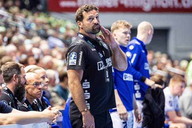 14.09.2025, xovx, Handball Daikin Handball Bundesliga, HSG Wetzlar - TBV Lemgo Lippe Trainer Florian Kehrmann (TBV Lemgo Lippe) Wetzlar Buderus-Arena Hessen Deutschland (DE)