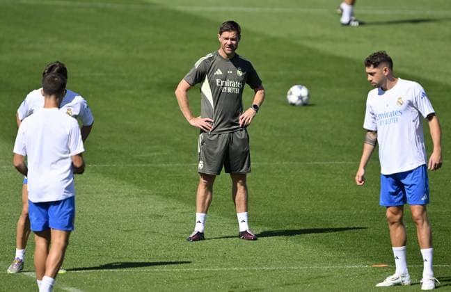 Ahead of Real Madrid v Olympique de Marseille - UEFA Champions League??????? MADRID, SPAIN - SEPTEMBER 15: Head Coach of Real Madrid Xabi Alonso leads training session at Valdebebas facilities ahead of UEFA Champions League football match against Olympique de Marseille in Madrid, Spain on September 15, 2025. Burak Akbulut Anadolu Madrid Spain. Editorial use only. Please get in touch for any other usage.  Copyright: x2025xAnadoluxBurakxAkbulutx