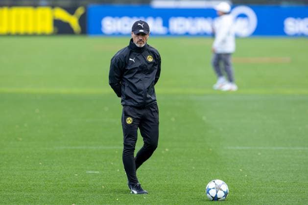 15.09.2025, Abschlusstraining zum UEFA Champions League Spiel zwischen Juventus Turin und Borussia Dortmund, Trainer Niko Kovac (Borussia Dortmund), Dortmund Trainingsgelände Borussia Dortmund NRW Deutschland xRHR-FOTO DEx Copyright: DennisxEwert RHR-FOTOx RHR-FOTO DE