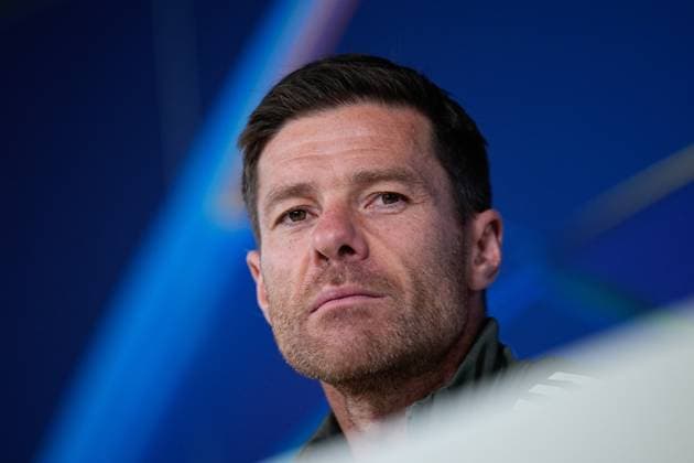 September 15, 2025, Valdebebas, Madrid, Spain: Xabi Alonso, head coach of Real Madrid, attends a press conference, PK, Pressekonferenz during a training session and press conference ahead of their UEFA Champions League 2025 26 match against Olympique de Marseille at Ciudad Deportiva Real Madrid on September 15, 2025, in Valdebebas, Madrid, Spain. Valdebebas Spain - ZUMAa181 20250915_zaa_a181_043 Copyright: xDennisxAgyemanx