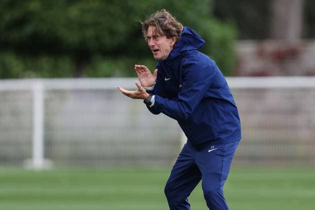 Tottenham Training 15 September 2025, Enfield - Tottenham Hotspur Training - Tottenham Hotspur manager Thomas Frank - Photo: Charlotte Wilson Offside. Enfield UK Copyright: xCharlottexWilsonx xOffsidexOffside