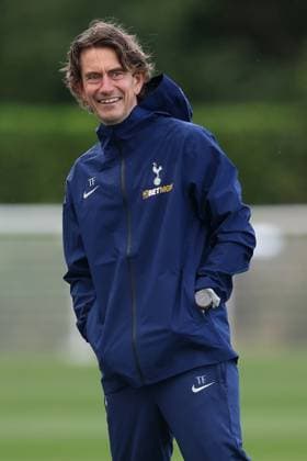 Tottenham Training 15 September 2025, Enfield - Tottenham Hotspur Training - Tottenham Hotspur manager Thomas Frank - Photo: Charlotte Wilson Offside. Enfield UK Copyright: xCharlottexWilsonx xOffsidexOffside
