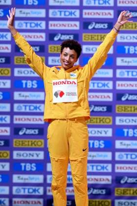 MIHAMBO Malaika Team GER 2.Platz 2.TAG Siegerehrung Weitsprung der Frauen Leichtathletik Weltmeisterschaften 2025 in Tokyo Tokyo am 15.09.2023 Copyright: xLacixPerenyix