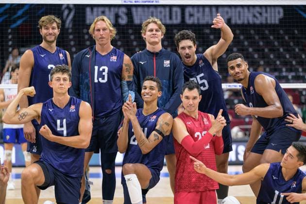 September 15, 2025, Quezon City, Manila, Philippines: USA vs Portugal in their Pool Phase match during the FIVB Mens Volleyball World Championship, WM, Weltmeisterschaft 2025 in Manila, Philippines. USA wins in 3 sets. Quezon City Philippines - ZUMAr144 20250915_zap_r144_034 Copyright: xJaynexRussellx