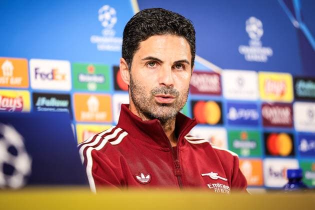 September 15, 2025, Bilbao, Spain, Spain: Mikel ARTETA of Arsenal during a Arsenal FC press conference, PK, Pressekonferenz at San Mames on September 15, 2025 in Bilbao, Spain. Marcos Calvo Bilbao Spain - ZUMAm308 20250915_zsp_m308_003 Copyright: xMatthieuxMirvillex