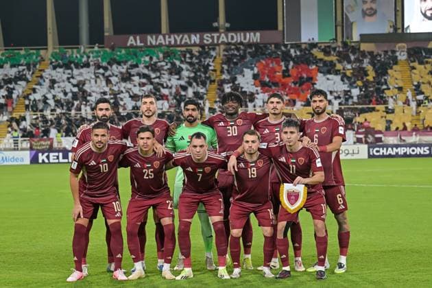 Al-Ittihad v Al-Wehda - AFC Champions League ABU DHABI, UNITED ARAB EMIRATES - SEPTEMBER 15: Players of Al-Wehda pose for a team photo ahead of the Asian Champions League (AFC) match between Al-Ittihad and Al-Wehda at the Al Nahyan Stadium in Abu Dhabi, United Arab Emirates, on September 15, 2025. Waleed Zein Anadolu Abu Dhabi United Arab Emirates. Editorial use only. Please get in touch for any other usage.  Copyright: x2025xAnadoluxWaleedxZeinx