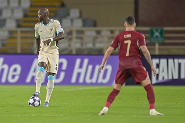 Al-Ittihad v Al-Wehda - AFC Champions League ABU DHABI, UNITED ARAB EMIRATES - SEPTEMBER 15: Caio Canedo (R) of Al Wehda in action during the Asian Champions League (AFC) match between Al-Ittihad and Al-Wehda at the Al Nahyan Stadium in Abu Dhabi, United Arab Emirates, on September 15, 2025. Waleed Zein Anadolu Abu Dhabi United Arab Emirates. Editorial use only. Please get in touch for any other usage.  Copyright: x2025xAnadoluxWaleedxZeinx