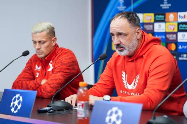 Champions League Slavia Prague Bodo Glimt Prague, Czech Republic 20250916 Slavia Praha s coach Slavie TrpiÅ¡ovskÃ½ t h and TomaÅ¡ HoleÅ¡ at a press conference before the Champions League match against Bodo Glimt Photo Terje Pedersen NTB Praha Czech Republic EDITORIAL USE ONLY RESTRICTED USE FOR BETTING COMPANIES  Copyright: xTerjexPedersenx xNTBx