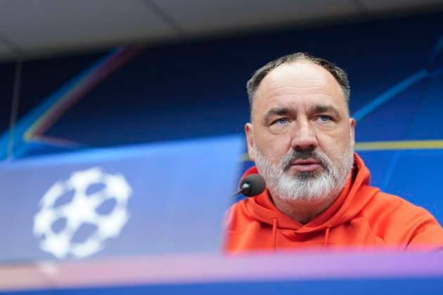 Champions League Slavia Prague Bodo Glimt Prague, Czech Republic 20250916 Slavia Praha s coach Slavie TrpiÅ¡ovskÃ½ at a press conference before the Champions League match against Bodo Glimt Photo Terje Pedersen NTB Praha Czech Republic EDITORIAL USE ONLY RESTRICTED USE FOR BETTING COMPANIES  Copyright: xTerjexPedersenx xNTBx