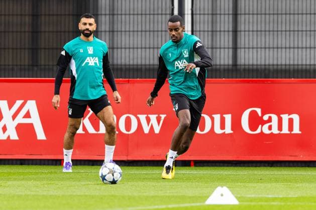 Football - UEFA Champions League - Liverpool FC v AtlÃ tico de Madrid - MD-1 LIVERPOOL, ENGLAND - Tuesday, September 16, 2025: Liverpool s Alexander Isak during a training session at the AXA Training Centre ahead of the UEFA Champions League match between Liverpool FC and AtlÃ tico de Madrid. (Photo by Jessica Hornby Propaganda)  Copyright: xDavidxRawcliffex P2025-09-16-LFC-Training-Atletico-24