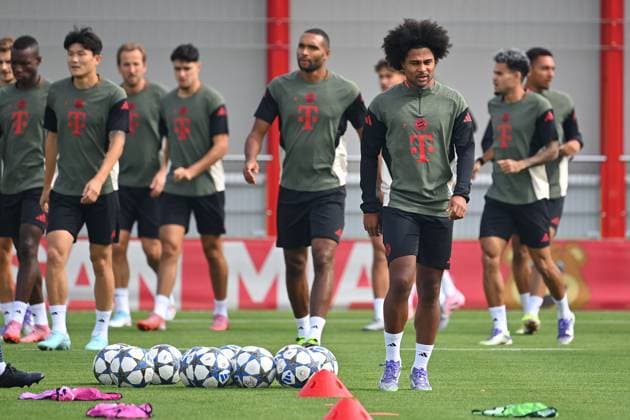 Serge GNABRY (FC Bayern Muenchen),Spieler, Abschlusstraining am 16.09.2025 Fussball Champions League,Saison 2025 26 FC Bayern Muenchen FC Chelsea