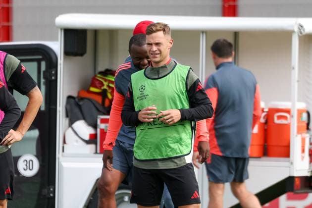 Joshua Kimmich (FC Bayern Muenchen, 06), GER, Abschlusstraining, FC Bayern Muenchen, Fussball, UEFA Champions League, Liga-Phase, 1. Spieltag, Saison 2025 2026, 16.09.2025, GER, Abschlusstraining, FC Bayern Muenchen, Fussball, UEFA Champions League, Liga-Phase, 1. Spieltag, Saison 2025 2026, 16.09.2025 Muenchen Copyright: xEibner-Pressefoto JennixMaulx EP_JML