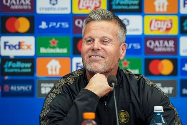 Champions League Slavia Prague Bodo Glimt Prague, Czech Republic 20250916 Bodo Glimt coach Kjetil Knutsen holds a press conference before the match against Slavia Prague in the Champions League Photo Terje Pedersen NTB Praha Czech Republic EDITORIAL USE ONLY RESTRICTED USE FOR BETTING COMPANIES  Copyright: xTerjexPedersenx xNTBx