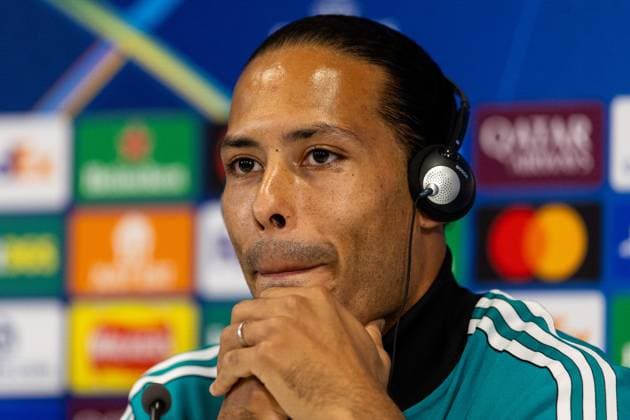 Football - UEFA Champions League - League Phase - Liverpool FC v Club AtlÃ tico de Madrid - MD-1 LIVERPOOL, ENGLAND - Tuesday, September 16, 2025: Liverpool s captain Virgil van Dijk during a press conference, PK, Pressekonferenz at Anfield ahead of the UEFA Champions League game between Liverpool FC and AtlÃ tico de Madrid. (Photo by Jessica Hornby Propaganda)  Copyright: xDavidxRawcliffex P2025-09-16-LFC-Training-Atletico-47