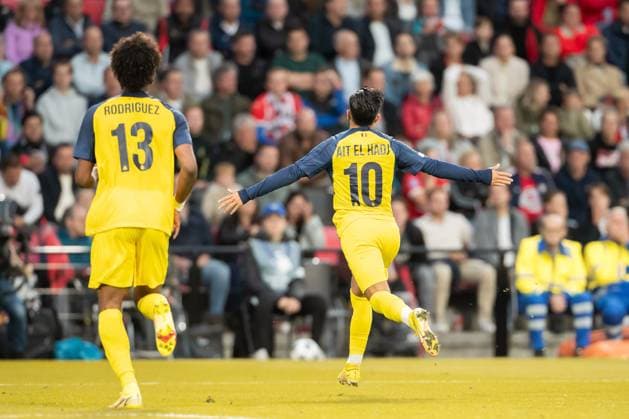 Anouar Ait El Hadj (Union Saint-Gilloise) celebrates after scoring his team s second goal during the UEFA Champions League 2025 26 League Phase MD1 match between PSV Eindhoven and R. Union Saint-Gilloise at PSV Stadion on September 16, 2025 in Eindhoven, Netherlands.