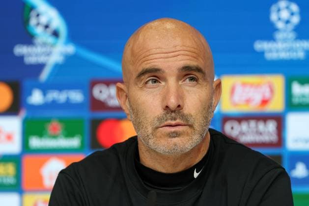 Enzo Maresca (FC Chelsea, Cheftrainer) bei der Pressekonferenz, GER, Internationale Pressekonferenz, FC Chelsea, Fussball, UEFA Champions League, Liga-Phase, 1. Spieltag, Saison 2025 2026, 16.09.2025, GER, Internationale Pressekonferenz, FC Chelsea, Fussball, UEFA Champions League, Liga-Phase, 1. Spieltag, Saison 2025 2026, 16.09.2025 Muenchen Copyright: xEibner-Pressefoto JennixMaulx EP_JML