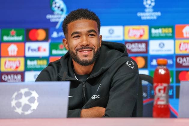Reece James (FC Chelsea, 24) bei der Pressekonferenz, GER, Internationale Pressekonferenz, FC Chelsea, Fussball, UEFA Champions League, Liga-Phase, 1. Spieltag, Saison 2025 2026, 16.09.2025, GER, Internationale Pressekonferenz, FC Chelsea, Fussball, UEFA Champions League, Liga-Phase, 1. Spieltag, Saison 2025 2026, 16.09.2025 Muenchen Copyright: xEibner-Pressefoto JennixMaulx EP_JML