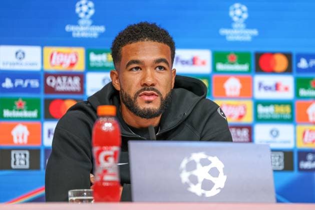 Reece James (FC Chelsea, 24) bei der Pressekonferenz, GER, Internationale Pressekonferenz, FC Chelsea, Fussball, UEFA Champions League, Liga-Phase, 1. Spieltag, Saison 2025 2026, 16.09.2025, GER, Internationale Pressekonferenz, FC Chelsea, Fussball, UEFA Champions League, Liga-Phase, 1. Spieltag, Saison 2025 2026, 16.09.2025 Muenchen Copyright: xEibner-Pressefoto JennixMaulx EP_JML