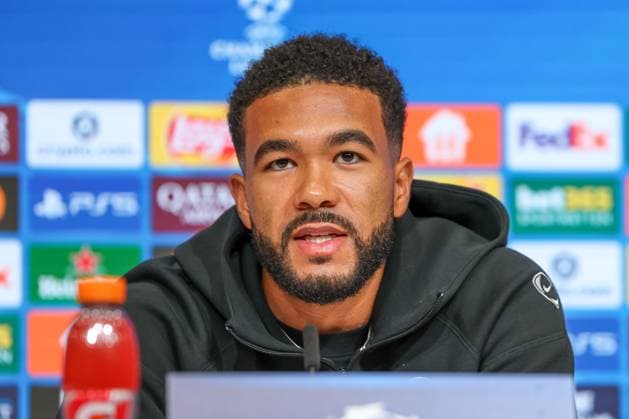 Reece James (FC Chelsea, 24) bei der Pressekonferenz, GER, Internationale Pressekonferenz, FC Chelsea, Fussball, UEFA Champions League, Liga-Phase, 1. Spieltag, Saison 2025 2026, 16.09.2025, GER, Internationale Pressekonferenz, FC Chelsea, Fussball, UEFA Champions League, Liga-Phase, 1. Spieltag, Saison 2025 2026, 16.09.2025 Muenchen Copyright: xEibner-Pressefoto JennixMaulx EP_JML