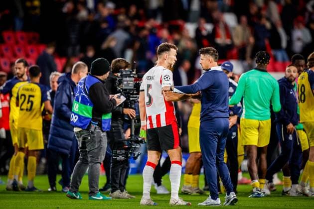 EINDHOVEN , 16-09-2025 , Philips Stadium , season 2025 2026 , UEFA Champions League football , league phase, match between PSV and Union SG , picture shows PSV player Ivan Perisic PSV - Union SG  x31054155x Copyright:
