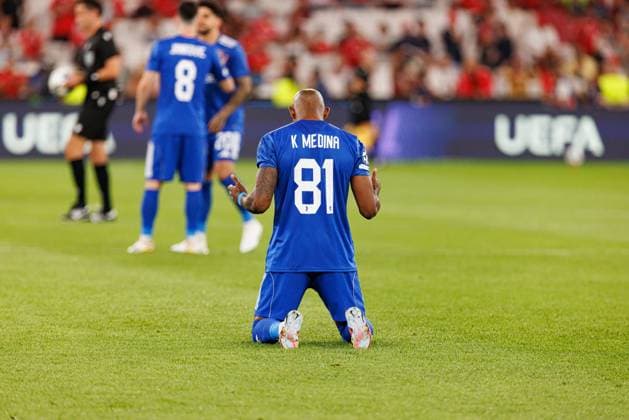 Kevin Medina seen during Champions League league phase game between SL Benfica and Qarabag FK (Maciej Rogowski Ball Raw Images) Lisbon Estadio Da Luz Portugal Copyright: xMaciejxRogowskix maciejrogowski_slbenfica_qarabag2526-03
