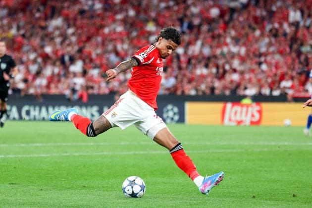 SL Benfica v Qarabag Futbol Klubu - UEFA Champions League 2025 2026 Medio defensivo colombiano do SL Benfica Richard Rios 20 durante a partida entre SL Benfica v Qarabag Futbol Klubu, valida pela UEFA Champions League 2025 2026 no Estadio da Luz, Portugal (Foto de Diogo Faria Reis Avant Sports) Lisboa Estadio da Luz Portugal Copyright: xDiogoxFariaxReis AvantxSportsx