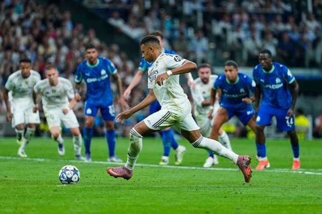 Goal of Kylian Mbappe of Real Madrid CF during the UEFA Champions League match between Real Madrid CF and Olimpique Marsella, on September 16, 2025 - 16 09 2025 - Spain Madrid Madrid -  LGMx xLexPictorium LePictorium_0314562