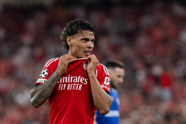 September 16, 2025, Lisbon, Lisbon, Portugal: Benfica midfielder from Colombia RICHARD RIOS (20) in action during the game for Matchday 1 of Group Phase of the UEFA Champions League between Benfica and Qarabag at Estadio da Luz Lisbon Portugal - ZUMAs359 20250916_zsp_s359_041 Copyright: xAlexandrexdexSousax