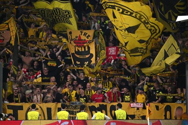 Cm Torino 16 09 2025 - Champions League Juventus-Borussia Dortmund foto Cristiano Mazzi Image nella foto: tifosi Borussia Dortmund 