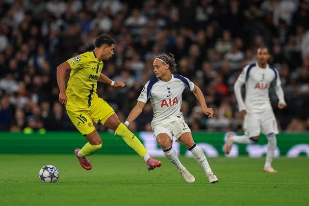 Tottenham Hotspur v Villareal CF Champions League 16 09 2025. Tottenham Hotspur Midfielder Xavi Simons (7) during the Champions League match between Tottenham Hotspur and Villareal CF at Tottenham Hotspur Stadium, London, United Kingdom on 16 September 2025. London Tottenham Hotspur Stadium London United Kingdom Editorial use only , Copyright: xChrisxFoxwellx PSI-22827-0166