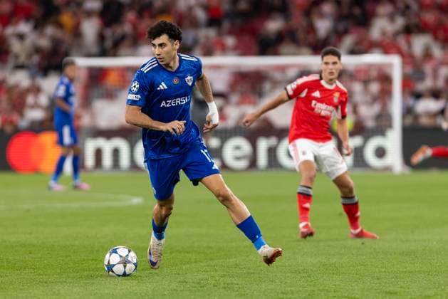 September 16, 2025, Lisbon, Portugal: Bahlul Mustafazade of Qarabag FK seen in action during the UEFA Champions League Matchday 1 between SL Benfica and Qarabag FK at Estadio da Luz Stadium. Final score SL Benfica 2 : 3 Qarabag FK Lisbon Portugal - ZUMAs197 20250916_aaa_s197_481 Copyright: xHugoxAmaralx