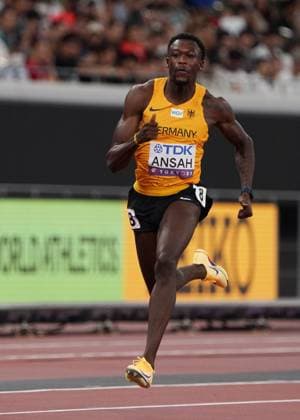 WM 2025 Tokio, World Athletics, Leichtathletik, athletics, Track and Field, World athletics Championships 2025 Tokyo , Leichtathletik WM 2025 Tokyo 13.09-21.09.2025, Tokyo Japan 100m Owen Ansah Deutschland *** World Championships 2025 Tokyo, World Athletics, athletics, athletics, Track and Field, World athletics Championships 2025 Tokyo , World Athletics Championships 2025 Tokyo 13 09 21 09 2025, Tokyo Japan 100m Owen Ansah Germany