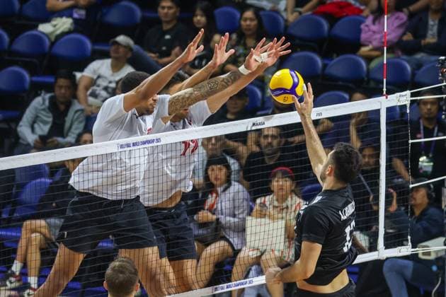 Turkiye v Canada - FIVB Men s Volleyball World Championship, WM, Weltmeisterschaft QUEZON CITY, PHILIPPINES - SEPTEMBER 17: Players compete during the Men s Volleyball Championship 2025 Preliminary Phase between Turkiye and Canada, at the Araneta Coliseum in Quezon City, Philippines, on September 17, 2025. Daniel Ceng Anadolu Quezon City Philippines. Editorial use only. Please get in touch for any other usage.  Copyright: x2025xAnadoluxDanielxCengx