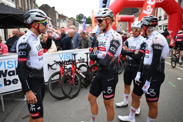 Grand Prix de Wallonie 2025 Cycling Race NAMUR, BELGIUM - SEPTEMBER 17 : team Uae team Emirates - XRG during the 66th edition of Grand Prix de Wallonie an UCI ProSeries 1.Pro one day cycling road race for Men Elite of 187 km with start in Dison and finish in Citadelle de Namur on September 17, 2025 in Namur, Belgium, 17 09 2025 ( Motordriver Stefan Boone - Namur Belgium  Copyright: xVincentxKalutx