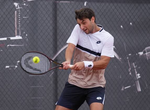 TENNIS - ATP, Tennis Herren Layjet Open BAD WALTERSDORF,AUSTRIA,17.SEP.25 - TENNIS - ATP Challenger Tour, Layjet Open. Image shows Gabriele Piraino (ITA).  GEPAxpictures xMichaelxRiedler