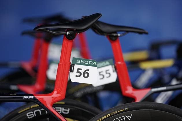 Radsport Tour de Luxembourg 2025 17.09.2025, Cyclisme, Radsport, Tour de Luxembourg, Luxemburg Rundfahrt, 2025, Luxemburg, vl: Startnummer Fahrrad Radrennen, Symbolbild