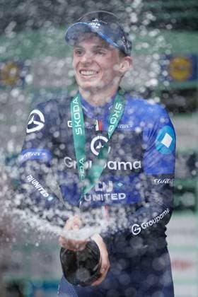 Radsport Tour de Luxembourg 2025 17.09.2025, Cyclisme, Radsport, Tour de Luxembourg, Luxemburg Rundfahrt, 2025, Luxemburg, vl: Etappengewinner Romain GregoireGroupama - FDJ