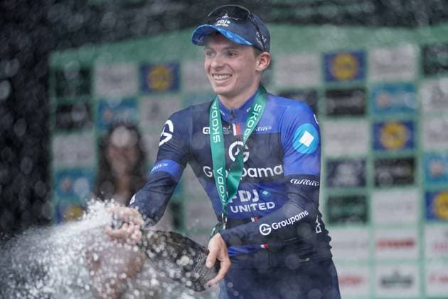 Radsport Tour de Luxembourg 2025 17.09.2025, Cyclisme, Radsport, Tour de Luxembourg, Luxemburg Rundfahrt, 2025, Luxemburg, vl: Etappengewinner Romain GregoireGroupama - FDJ