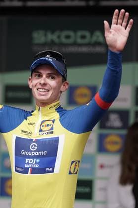 Radsport Tour de Luxembourg 2025 17.09.2025, Cyclisme, Radsport, Tour de Luxembourg, Luxemburg Rundfahrt, 2025, Luxemburg, vl: Romain GregoireGroupama - FDJ - leader TDL