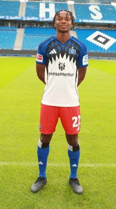 offizieller Portraittermin Verein Hamburger SV 2025 2026 Aboubaka Soumahoro ( Hamburger SV 22) 17.09.2025, Sporthalle, Hamburg, offizieller Portraittermin Verein Hamburger SV 2025 2026